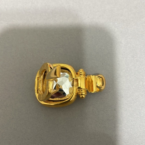 Vintage Joan Rivers Pendant Interchangeable Stone Purple Crystal Gold Toned. - Picture 4 of 12